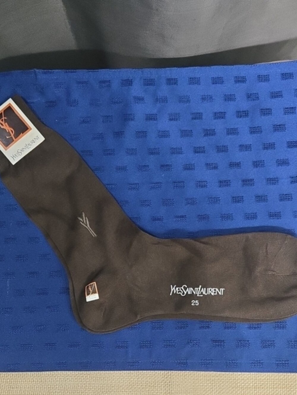 Yves Saint Laurent Brown Dress Socks